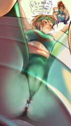 ass_focus butt_crush cameltoe color exercise_ball fingerless_gloves giantess headband larger_female macro oc onkinky original personal_trainer shameonmykinkydraws size_difference smaller_male smothering_ass spats sportswear teasing text thick_thighs toned_female yoga_ball