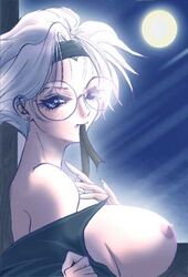 clothing glasses large_breasts lobelia_carlini sakura_wars tagme