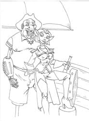 cameltoe captain_amelia dennis_clark disney drool greyscale hat heels john_silver_(treasure_planet) line_art mechanical_arm monochrome nipple_bulge open_mouth pirate_hat pokies telescope treasure_planet