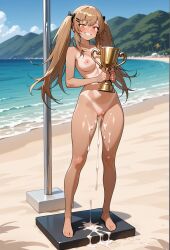ai_generated beach cum cum_drip cum_in_pussy cum_inside tan tan_body tan_skin tanned trophy ump9_(girls'_frontline)