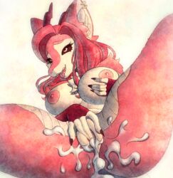 adult ahe_gao anthro aroused black_horn black_sclera bodily_fluids breast_squish breasts clitoral clitoral_fingering clitoral_hood clitoral_masturbation clitoris close-up cum cum_drip cum_in_ass cum_in_vagina cum_inside cumshot digital_media_(artwork) dripping ear_piercing ear_ring ejaculation expansion eye_roll female finger_fuck fingering fingering_self fingernails fingers fur furry genital_close-up genital_expansion genital_fluids genital_focus genitals gold_(metal) gold_ear_ring gold_jewelry hair hand_on_vulva hi_res horn human humanoid invalid_tag jewelry long_hair looking_pleasured lying mammal masturbation nails nipples on_back open_mouth openych oral orange_eyes original_character paypal piercing pink_body pink_fur pink_hair pink_nipples pink_nose pink_vulva pinup pose presenting pussy_close-up ring_piercing rispi sex simple_background solo solo_focus split_color spread_legs spreading squeezing squish tongue tongue_out touching_chest vaginal_penetration vulva white_background white_body white_fur ych yellow_body yellow_eyes yellow_fur