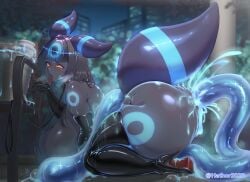 1girls ahe_gao ahegao_face anal anal_expulsion anal_jelly anal_juice anal_object_expulsion anal_pull_out anal_toy_expulsion animal_collar animal_ears anthro anus anus_peek arm_gloves artist_name ass bench big_ass big_breasts big_nipples black_body black_hair black_skin blue_spots breasts breasts_bigger_than_head breathing breathing_heavily city city_background city_lights collar curvy curvy_body curvy_female curvy_figure dog_collar dog_pose eeveelution elbow_gloves elbow_gloves_only female female_only forced_orgasm gaping_anus glow_in_the_dark glowing glowing_spots glowing_water hathor2020 heels hi_res high_heels high_quality high_resolution highres horny horny_female huge_ass huge_breasts humanized humanized_pokemon humanoid jinnkakuhaisetsu kemonomimi large_ass large_breasts liquid milf night night_sky nighttime nintendo nipples nude nude_female object_in_ass orgasm outdoors outside overflow overflowing personality_excretion pokémon_(species) pokemon pokemon_(species) pseudo_scat public puffy_anus shiny shiny_pokemon shiny_skin shiny_umbreon solo solo_female steam stockings stockings_only stockings_thigh_highs tagme tail thick_ass thick_thighs thighhighs thighs umbreon unusual_scat