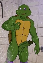 1boy ai_generated civitai cock donatello looking_at_viewer male naked nude_male penis shower showering soap_suds solo_focus teenage_mutant_ninja_turtles teenage_mutant_ninja_turtles_(1987) turtle turtle_shell veiny_penis