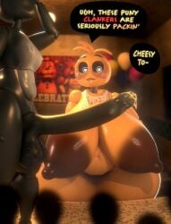 3d_(artwork) animatronic anthro areola avian balls beakless belly_overhang bib big_areola big_balls big_breasts big_nipples big_penis bird bodily_fluids body_hair breasts brown_areola brown_nipples chicken crowd cum cum_on_penis dark_areola dark_nipples dialogue digital_media_(artwork) english_text erection eyebrows female five_nights_at_freddy's five_nights_at_freddy's_2 furniture galliform gallus_(genus) genital_fluids genitals glistening glistening_body grey_body group hairy_balls hand_on_face heart_pupils hi_res huge_areola huge_breasts huge_cock huge_thighs humanoid humanoid_genitalia humanoid_penis hyper hyper_areola hyper_breasts hyper_genitalia hyper_penis inside long_penis looking_at_genitalia looking_at_penis lovetaste_chica machine male musk musk_clouds musky_penis navel nipples non-mammal_breasts non-mammal_navel non-mammal_nipples overweight overweight_anthro overweight_female penis phasianid pubes raised_eyebrow rckke robot robot_anthro robot_humanoid scottgames speech_bubble straight table teeth text thick_thighs toy_chica_(fnaf) warm_colors wide_hips yellow_body
