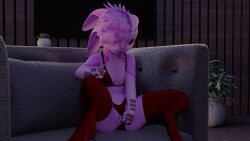 16:9 3d_(artwork) 4_ears ana_york anthro ass avali avian beckoning bird blender_(artwork) blender_cycles bra breasts chair clothed clothed_female clothing clothing_pull digital_media_(artwork) feathers female female_anthro furniture genitals gesture hi_res kitavali kwoyak legwear looking_at_viewer medium_breasts multi_ear on_chair panties panty_pull partially_clothed sitting small_butt smile solo spread_legs spreading stockings thigh_highs tongue tongue_out underwear underwear_pull vulva widescreen