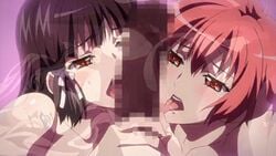 3boys 3girls animated black_hair blue_eyes breast_grab breasts censored claudia_levantine collaborative_fellatio double_fellatio fellatio gif group_sex huge_breasts kaguya_(kuroinu) kuroinu_~kedakaki_seijo_wa_hakudaku_ni_somaru~ large_breasts licking maia_(kuroinu) mindbreak moaning mole multiple_boys multiple_girls navel nude oral orgy penis penis_hold pink_hair red_hair saliva screencap sex short_hair spread_legs straight teamwork tongue tongue_out vaginal_penetration