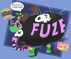 1girls ass ass_bigger_than_head ass_bigger_than_torso ass_shake barry_(stargizar) big_ass big_breasts bottom_heavy bouncing_ass breasts brown_hair bubble_butt burger busty clothing commission crop_top cropped_jacket da-fuze dialogue elytria_(corivas) fat_ass female female_only food genderswap_(mtf) gluteal_fold gold_boombox_(prevence) hat huge_ass huge_breasts hyper hyper_ass jacket large_ass large_breasts long_hair looking_at_ass looking_at_self looking_back massive_ass motion_lines original pants pantylines png ponytail purple_eyes rule_63 secretly_loves_it serving_tray shaking_ass shoes smile socks solo talking_to_self text text_on_clothing thick_ass thick_thighs thunder_thighs transformation twerking uniform waitress wide_hips