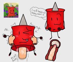 1boy1girl battle_for_dream_island bfdi cum_in_pussy cum_inside human_penetrating_object object_shows osc pin_(bfdi) pregnant