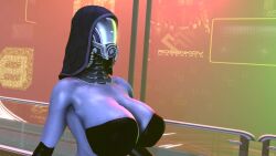 1girls 3d 3d_animation alien alien_girl animated ass big_ass big_breasts bra breasts busty female female_only garter_belt garter_straps huge_breasts jiggle jiggling_breasts large_breasts lingerie mass_effect outdoors quarian rodler-h8 solo sound video walking