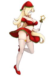 christmas female lalox mario_(series) nintendo panties princess_rosalina red_panties skirt_lift solo