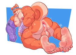 2024 absurd_res accessory anthro anus areola arm_wraps artist_logo ass backsack balls barazoku big_butt big_muscles big_pecs biped bodily_fluids bubble_butt canid canine canis closed_eyes cum cum_from_ass cum_in_ass cum_inside cum_on_balls cum_on_perineum domestic_dog egg_concept feet fingers fur genital_fluids genitals head_turned headband hi_res humanoid_feet humanoid_hands logo looking_at_viewer looking_back male mammal muscular muscular_anthro muscular_arms muscular_legs muscular_male nipples nude_anthro nude_male orange_body orange_fur panpai_(egg_concept) pecs perineum plantigrade presenting presenting_anus presenting_hindquarters raised_tail rear_view robotic_arm shaded shiba_inu simple_background smile solo spitz tail tan_body tan_fur toes tongue tongue_out wraps