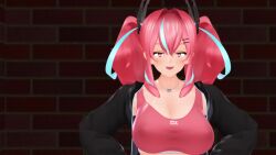 1girls 3d animated areola_slip areolae ass audible_music azur_lane blue_hair blush bottomless bouncing_breasts breasts bremerton_(azur_lane) camera caution_tape censored_nipples cleavage convenient_censoring dancing hair_ornament hairclip heart_censor heart_necklace jiggle keep_out large_breasts looking_at_viewer mmd mole mole_on_breast mole_under_eye navel necklace nipples_out_of_frame nude out-of-frame_censoring pink_hair pubic_hair pussy_out_of_frame red_eyes short_hair solo sound standing twintails user26 video