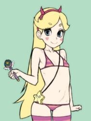 bikini clothing disney female female_only headband magic micro_bikini royal_magic_wand solo star_butterfly star_vs_the_forces_of_evil straight_hair wabaki wand