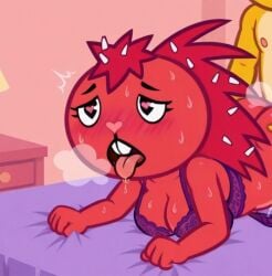 ai_generated ass ass_cutout bear big_ass big_breasts big_butt bikini breasts censored disco_bear_(htf) doggy_style flaky_(htf) hand_on_ass happy_tree_friends heart_eyes huffing indoors penetration porcupine sexy_ass sexy_boobs sexy_breats sexy_butt