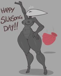 1girls 2_horns alternate_body_type alternate_breast_size arthropod artist_name big_ass big_breasts big_butt black_body black_skin breasts bubble_ass bubble_butt bug bug_girl female female_only hollow_knight hollow_knight:_silksong hornet_(hollow_knight) large_ass large_breasts large_butt mehll0w silksong team_cherry