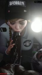 ai_generated animated big_penis black_penis blonde_female blonde_hair blowjob cum dark-skinned_male deepthroat female five_nights_at_freddy's fnaf tagme vanessa_(fnaf) video