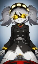 ai_generated female j_(murder_drones) murder_drones pussy pussy_penetration robot_girl white_body yellow_eyes