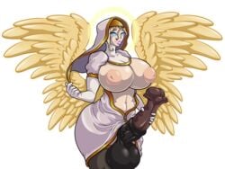 1futa 2017 adjatha alpha_channel angel angel_wings animal_genitalia animal_penis areola balls big_breasts bimbo blonde_hair breasts clothed clothing equine_penis erection eyeshadow feathered_wings feathers flared_penis futa_only futanari hair halo hi_res horsecock intersex inverted_nipples light-skinned_futanari light_skin lipstick makeup medial_ring nipples nun nun_futa penis simple_background solo solo_futa transparent_background trials_in_tainted_space vein wings