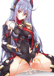 1girls after_sex after_vaginal big_breasts blush breasts censored cum cum_in_pussy cum_inside female gloves mecha_musume mosaic_censoring nintendo poppi_(xenoblade) poppi_qtpi_(xenoblade) purple_hair pussy silve tagme xenoblade_(series) xenoblade_chronicles_2 yellow_eyes