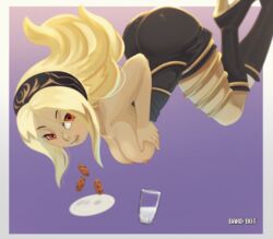 animated areolae bard-bot big_breasts boots breasts calf_boots female female_only floating gravity_rush heel_boots high_heel_boots human_only kat_(gravity_rush) knee_boots lactation looking_at_viewer milk nipples solo solo_female