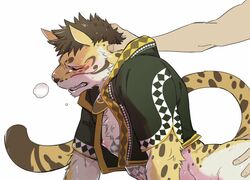 closed_eyes clothing clouded_leopard dubious_consent feline forced from_behind_position fur hair head_grab human likulau male male/male male_only mammal nekojishi nipples panting rape sex spots stripes sweat tagme tattoo tears ting_zh yaoi