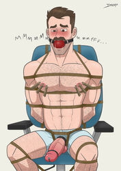 2015 alternate_version_available arms_behind_back ball_gag beard bill_andersen body_hair bondage boner bound bulge closed_eyes clothespins cock_ring damo dilf disney drool drooling erection facial_hair gag gagged gagged_speech image_set inside_out male male_focus male_only male_urethral_insertion malesub muffled muscle nipple_clamps office_chair penis penis_through_fly pixar questionable_consent rope rope_bondage sequence sequential sequential_set sitting_down solo sounding sweat testicles tied_to_chair tied_up underwear urethral_insertion