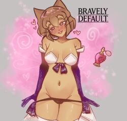 1girl 1girls 2d 2d_(artwork) 2d_artwork anthro anthro_female bikini bikini_armor boobs brainwashing bravely_default bravely_default_(series) breasts cat_ears cat_girl catgirl corruption digital_art digital_drawing_(artwork) digital_media digital_media_(artwork) feline female female_anthro female_focus female_only furry gameoverse gloves half-dressed half_naked heart heart-shaped_pupils heart_eyes horny horny_female hypnosis kit_(gameoverse) kit_bodega love love_potion missmilkou panties perfume pheromones revealing_clothes short_hair smell smile smiling smiling_at_viewer stockings symbol_in_eyes undressing whiskers