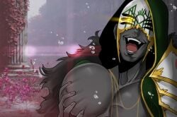 abs black_body breast_grab breasts buff grabbing_abs groping_breasts male male_boobs male_only male_with_breasts mask mask_on_head masked masked_male moobs mouth_open muscles muscular muscular_abdomen muscular_abs muscular_chest muscular_male necklace nipples open_mouth real_person sleep_token_(band) tagme tongue vessel_(sleep_token)