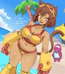 gameoverse kit_(gameoverse) gobbles_(gameoverse) rakeemspoon 1girls female female_focus anthro breasts large_breasts wide_hips thick_thighs thighs text english_text hi_res