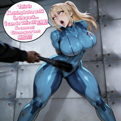 ahe_gao ahegao_face ai ai_art ai_generated angry angry_expression angry_face angry_female attitude_adjustment bdsm bdsm_gear bdsm_room big_breasts big_pussy bit_tits blonde_female blonde_hair blue_bodysuit bodysuit bondage breasts brutal bubble cameltoe cameltoe_leggings cameltoe_spandex captured cleavage clitoris_bondage clitoris_torture clitoris_whipped damsel_in_distress dark-skinned_male dazed defeat defeated defeated_heroine distress dungeon enjoying enjoying_punishment enjoyment extreme_pleasure female female_focus flogger flogging gameover gaping_mouth heart heart-shaped_pupils heart_eyes heart_symbol hearts hearts_around_head helpless helpless_female high_heels impact impact_effect inner_dialogue interrogation interrogation_pov legs_apart locked_arms locked_up masochism masochist metroid mind_break mind_broken mindbreak mission_failed motion_blur nipples nipples_visible_through_clothing orgasm orgasm_face orgasm_from_pain overstimulation pain perfect_body pov pov_eye_contact pov_whipping puffy_pussy punished punishment pussy_whipping restrained restrained_female restrained_wrists restraints samus_aran shaking shaking_orgasm shaved_pussy silly_face slave stiff_nipples surprised_expression think_bubble thought_bubbles thoughts tied_up torture tortured trembling_for_pleasure whip whipped whipped_clit whipped_clitoris whipping whipping_pov wide_hips wide_legs wide_thighs zero_suit zero_suit_samus text in_trouble trouble