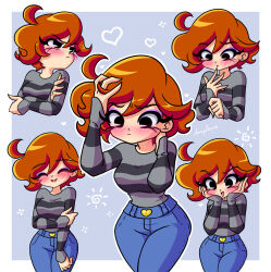 big_breasts breasts cute nancysauria_(character) orange_hair tag_your_shit