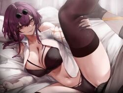 1girls 2d 2d_(artwork) 2d_artwork adult adult_female alternate_version_at_source alternate_version_available arm_support belly belly_button big_boobs big_breasts black_bra black_fingernails black_legwear black_nail_polish black_nails black_panties black_stockings black_thigh_highs black_thighhighs black_underwear bra breasts busty busty_female busty_girl cleavage collarbone digital digital_art digital_drawing digital_drawing_(artwork) digital_media digital_media_(artwork) dokuro_deluxe drawing earrings exposed eyebrows_visible_through_hair female female_focus fingernails fingers foot_up grin grinning grinning_at_viewer groin hair_between_eyes half_naked half_nude head_tilt high_resolution highres honkai:_star_rail honkai_(series) hoyoverse huge_boobs huge_breasts indoor indoor_nudity indoors inguinal_crease inguinal_ligament kafka_(honkai:_star_rail) knee_up knees large_boobs large_breasts lean_figure leg_lift leg_up legs_apart legs_spread legwear long_hair looking_at_viewer lying lying_down lying_on_bed lying_on_side mature mature_female midriff mihoyo more_at_source nail_polish nails naked naked_female naked_shirt naked_woman narrow_waist navel nude nude_female nudity on_bed on_side open_clothes open_clothing open_shirt open_topwear panties parted_lips partially_undressed pince-nez plump_breasts purple-eyed_female purple-haired_female purple_eyes purple_hair semi_nude shirt shoulders slender_body slender_waist slim_female slim_waist smile smiley_face smiling smiling_at_viewer spread_legs spreading_legs spreading_thighs stockings sunglasses sunglasses_on_forehead sunglasses_on_head thick_thighs thigh_highs thighhighs thighs tilted_head unbuttoned unbuttoned_shirt underwear white_shirt white_topwear