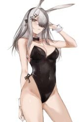 1girls solo female_only female female_focus long_hair elbows collarbone shoulders fingers cleavage large_breasts breasts navel belly_button thighs groin slim_waist slim_female narrow_waist slender_waist slender_body lean_figure wide_hips white_background simple_background upper_body highres high_resolution hair_between_eyes looking_at_viewer digital digital_media digital_art digital_drawing digital_media_(artwork) digital_drawing_(artwork) 2d 2d_(artwork) 2d_artwork drawing white_hair white-haired_female grey_eyes grey-eyed_female hair_over_one_eye hair_over_eye hair_covering_eye eyebrows_hidden_by_hair looking_down looking_down_at_viewer vfrown frowning scowl frown_eyebrows frowning_at_viewer eyebrows_visible_through_hair hairclip hair_clip hairclips hair_clips hand_behind_head arm_behind_head hand_on_head hand_on_hair hand_on_own_head hand_on_own_hair touching_head touching_hair busty busty_female busty_girl large_boobs big_breasts big_boobs inguinal_crease inguinal_ligament curvy curvy_figure curvy_body curvy_female curvy_hips curvaceous curvaceous_figure curvaceous_body curvaceous_female curvaceous_hips voluptuous voluptuous_figure voluptuous_body voluptuous_female voluptuous_woman bare_skin bare_shoulders bare_chest bare_arms bare_hands bare_hips bare_thighs bare_legs exposed_skin exposed_shoulders exposed_chest exposed_arms exposed_hips exposed_thighs exposed_legs character_request copyright_request dokuro_deluxe