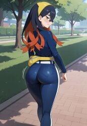 carmine_(pokemon) booty ass_shake assertive_female walking ai_generated