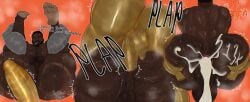 2boys 2d 2d_(artwork) anal_sex artist_name back_view bara beard big_ass big_balls big_butt big_penis black_hair blurry cum cum_in_anus cum_in_ass cum_in_butt cum_inside cum_overflow cum_overflowing cybernetic_arm cybernetic_arms cybernetic_limb cybernetics dark-skinned_male dark_skin dialogue duo duo_focus english_dialogue english_text erection facial_hair flying_sweatdrops gay gay_anal gay_sex gold_skin hairy hairy_anus hairy_ass hairy_balls hairy_butt hairy_male hairy_pecs human hunkyhuesnsfw jax_briggs legs_up male male/male male_only mortal_kombat multiple_images muscular muscular_male onomatopoeia plap presenting presenting_anus presenting_ass presenting_butt presenting_hindquarters pushing_cum_out robot robot_humanoid robot_on_human sex soles sweaty sweaty_ass sweaty_back sweaty_body sweaty_butt sweaty_pecs taint text twitch_lines twitching two-tone_feet watermark