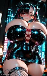1girl ai_generated big_breasts big_thighs big_tits breasts breasts_bigger_than_head curvaceous curvaceous_female curvy curvy_body curvy_female curvy_figure female female_only fishnet_thighhighs fishnets gigantic_breasts hourglass_figure huge_breasts huge_tits large_breasts large_tits latex latex_clothing latex_suit marnie_(pokemon) massive_breasts massive_tits meropyx pokemon seductive solo solo_female thick_thighs thigh_highs thighhighs thin_waist tits voluptuous voluptuous_female wide_hips