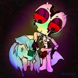 blushcrunch_studio bone chibi connie_(dandy's_world) dandy's_world female female/female fossildusk genitals ghost hi_res penis penis_tentacles ribecca_(dandy's_world) roblox skeleton spirit tentacles trans_(lore) trans_woman_(lore) twisted_ribecca_(dandy's_world)