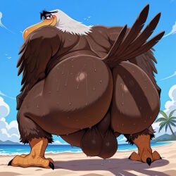 accipitrid accipitriform ai_generated angry_birds anthro ass avian back_view bald_eagle balls beak big_ass blue_sky bodily_fluids brown_feathers civitai claws columbia_pictures detailed_eyes eagle eyebrows fat fat_ass fat_belly furry genitals hi_res horny horny_male looking_at_viewer looking_back looking_back_at_viewer male male_only mighty_eagle obese obese_male outside overweight overweight_male penis presenting pupils rovio rovio_entertainment sea_eagle sega sex sky smile smiling_at_viewer solo sony sony_pictures_animation standing sunny sweat sweating sweaty_ass sweaty_balls tail tail_feathers talons the_angry_birds_movie twerking two-tone_body two-tone_feathers unibrow veiny_penis white_feathers white_hair yellow_beak yellow_feet beach palm_tree chubby chubby_male