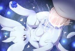 2025 2_horns abdominal_bulge after_vaginal anal anal_penetration anthro anthro_focus anthro_penetrated anus balls beady_eyes biped blue_blush blue_pawpads blue_vulva blush bodily_fluids cat_tail clenched_teeth clitoral_hood clitoris cum cum_in_ass cum_in_vagina cum_inside digital_drawing_(artwork) digital_media_(artwork) digitigrade disembodied_penis duo ejaculation feet female female_anthro female_focus flat_chested genital_fluids genitals guardian_spirit half-closed_eyes heart_catchlight hi_res high-angle_view hindpaw holding_both_legs horn human human_on_anthro human_penetrating human_penetrating_anthro human_penetrating_female inner_labia interspecies legs_up lying lying_on_ground male male/female male_human male_penetrating_anthro mammal microsoft monotone_body narrowed_eyes navel nipples nude nude_anthro nude_female on_back on_ground ori_(ori) ori_(series) pawpads paws penetration penile penile_penetration penis penis_in_ass semi-anthro sex shaded slim slim_anthro slim_female soft_shading solo_focus teeth urethra vaginal_fluids vaginal_squirting vulva white_body xbox_game_studios yirus9