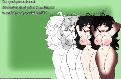 1girls areolae big_breasts big_thighs black_hair breasts colored comissions completely_nude discord discord_link gavexlight light-skinned_female lineart long_hair nipples nisha_(gavexlight) nude oc pink_nipples pussy roblox roblox_avatar robloxian self_upload shaded sketch tagme thighs tongue_out