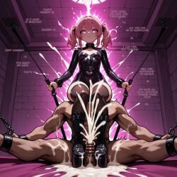 ai_generated aphrodisiac asphyxiation big_penis blue_leotard bodysuit bondage boot_fetish bootjob boots brain_fuck brainwashing brown_hair cum cum_everywhere cumshot cute detailed_background dominant dominant_female evil_smile eyes_rolling_back ezreal facesitting female femdom ftdeathai hypnosis hypnotic_eyes magic magic_circle male mind_break mind_control mindfuck nude penis pheromones pink_hair post-orgasm post-orgasm_torture rope rope_bondage sitting_on_face sitting_on_lap sitting_on_person smug story submissive submissive_male text thick_thighs thigh_job thigh_sex thighs younger_female