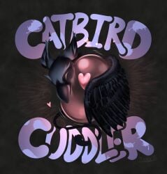 2026 avian beak black_background black_body cuddling english_text feathered_wings feathers gryphon heart_symbol hi_res hug impregnation mythological_avian mythological_creature mythology orange_eyes ovum ovum_with_heart simple_background sperm_cell sperm_cell_with_face sperm_maw sticker tail text wings zoquete
