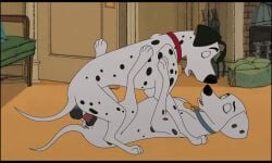 101_dalmatians animal_genitalia animated balls breasts canid canine canine_genitalia canis collar dalmatian disney domestic_dog duo erection female feral fur genitals kaion male male/female mammal penetration penis perdita pongo sex spots tail vulva white_body