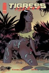 1girls ass breasts bubble_ass bubble_butt butt comic comic_cover crocodile curly_hair dark-skinned_female dark_skin ephk female female_focus female_only image_comics in_water jungle lake long_hair nipples nude nude_female official_art pubic_hair sideboob solo solo_female solo_focus swamp tigress_island volume_3 wet wet_butt wet_legs