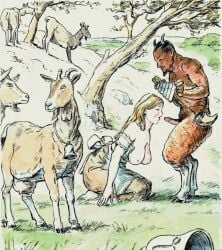faun female greece greek_mythology mythology nymph pan satyr