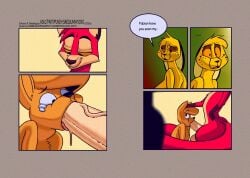 adultpartypunch age_difference blowjob caught caught_in_the_act comic comic_page comic_panel fabian_(zoophobia) hyper hyper_penis kayla_(zoophobia) komdog komponi ridiculous_fit teacher_and_student third-party_edit zechariah_(zoophobia) zoophobia