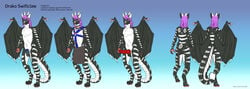 chastity drako_swiftclaw fur furry hybrid male_focus model_sheet no_humans tabby-twogon