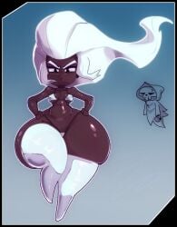 1boy 1girls 2026 annoyed_expression ass_bigger_than_head bikini black_eyes bottom_heavy bottom_heavy_female breasts bubble_butt cameltoe child_bearing_hips dark-skinned_female female_focus have_a_nice_death life_(have_a_nice_death) looking_at_viewer massive_thighs mature mature_female nipples nipples_visible_through_clothing pussy rippledvoice self_upload shortstack skindentation skull_head stockings thick_thighs thighs_bigger_than_head white_hair wide_hips