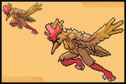 anthro fearow female nintendo pixel_art pokemon solo