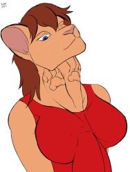 3:4 4_toes alpha_channel anthro blue_eyes brown_hair feet felid female fur hair hi_res lion mammal neck_bulge one_eye_closed oral_vore orange_body orange_fur pantherine pawpads paws raziya_(racheltheseeker) rhainbowmetall sleeveless_shirt solo swallowing toes vore whiskers wink